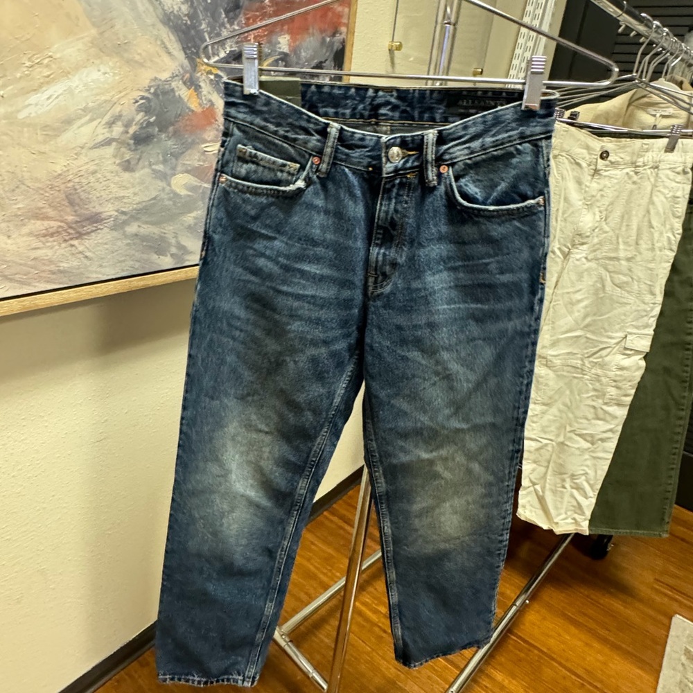 All Saints Dark Blue Straight Jeans